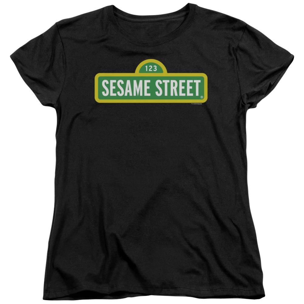 Sesame Street Logo Women's 18/1 Cotton Short-Sleeve T-Shirt