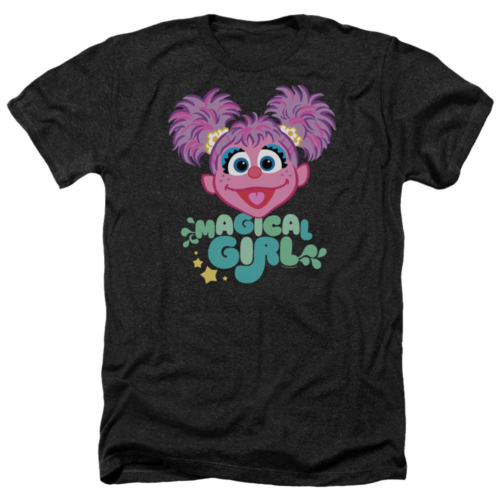 Sesame Street Magical Girl Abby Cadabby Men's 30/1 Heather 60 40 Poly Short-Sleeve T-Shirt