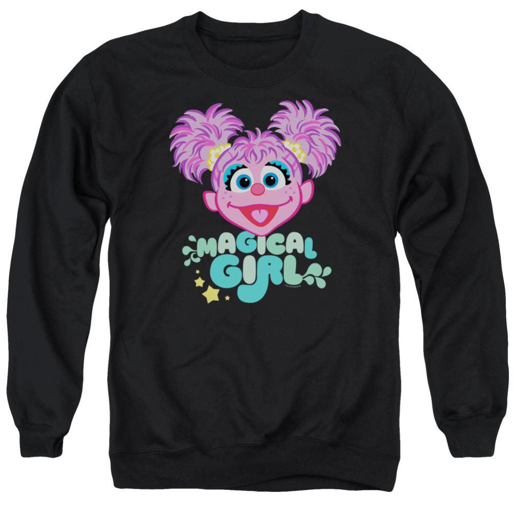 Sesame Street Magical Girl Abby Cadabby Men's Crewneck 50 50 Poly Long-Sleeve T-Shirt