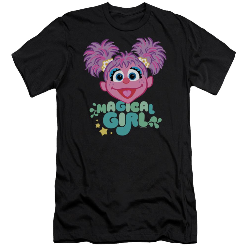 Sesame Street Magical Girl Abby Cadabby Men's Ultra-Soft 30/1 Cotton Slim Short-Sleeve T-Shirt