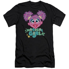 Sesame Street Magical Girl Abby Cadabby Men's Ultra-Soft 30/1 Cotton Slim Short-Sleeve T-Shirt