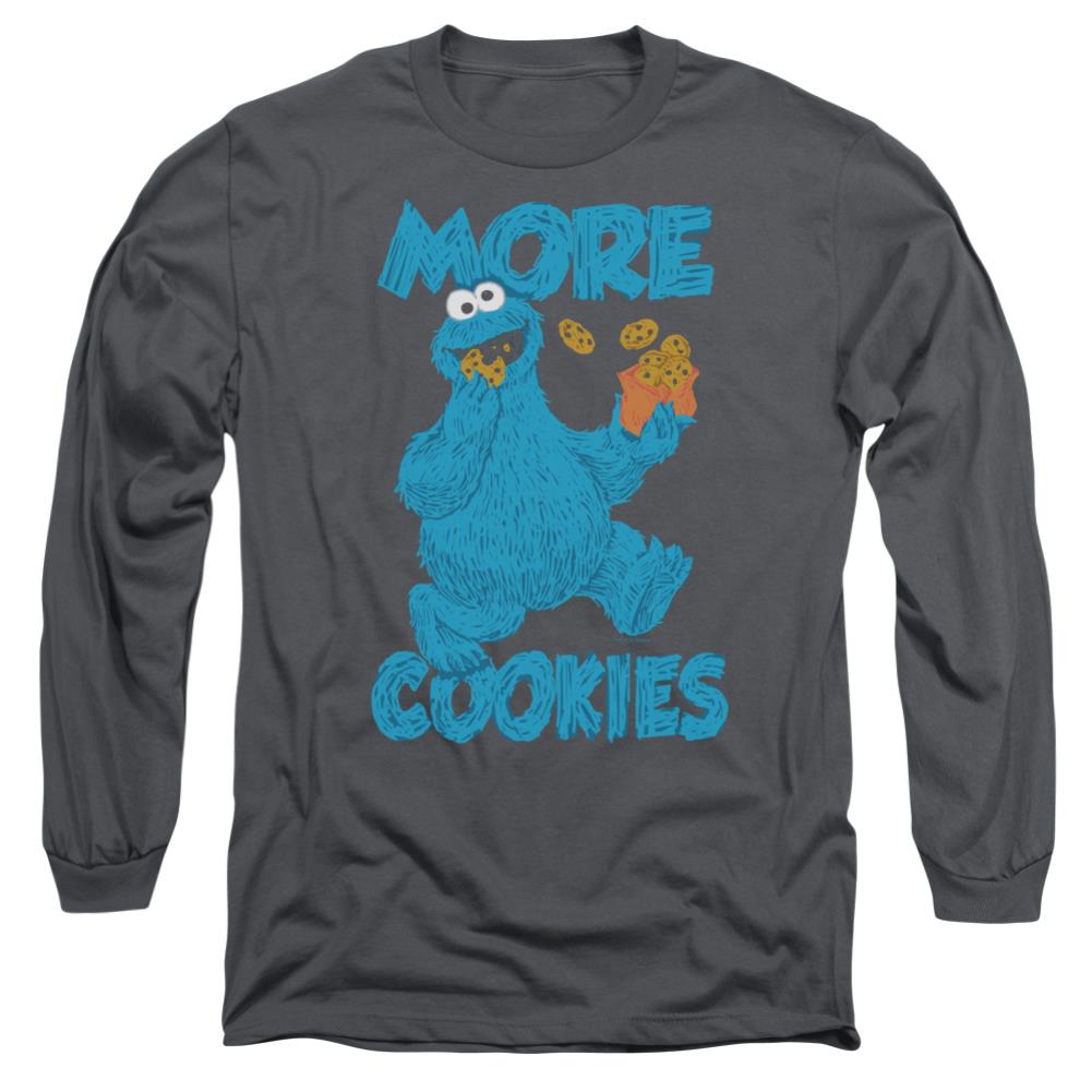 Sesame Street More Cookies Men's 18/1 Cotton Long-Sleeve T-Shirt