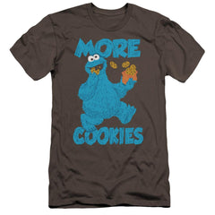 Sesame Street More Cookies Men's Ultra-Soft 30/1 Cotton Slim Short-Sleeve T-Shirt