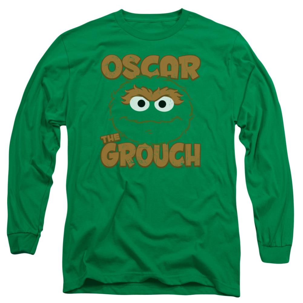 Sesame Street Oscar Sandwich Men's 18/1 Cotton Long-Sleeve T-Shirt