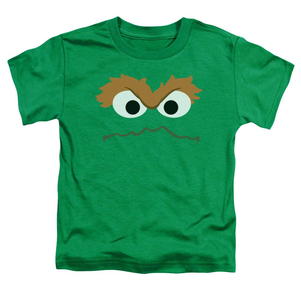 Sesame Street Oscar The Grouch Face Toddler 18/1 Cotton Short-Sleeve T-Shirt
