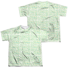 Sesame Street Puzzle Pattern (Front/Back Print) Youth Regular Fit Poly Short-Sleeve T-Shirt