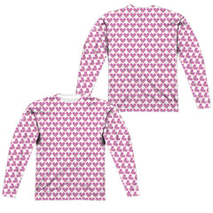 Sesame Street Simple Abby Pattern (Front/Back Print) Men's Regular Fit Polyester Long-Sleeve T-Shirt
