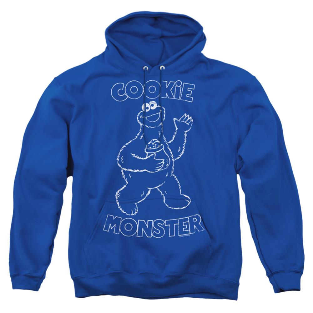 Sesame Street Simple Cookie Men's Pull-Over 75 25 Poly Hoodie