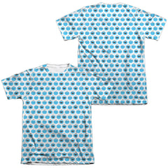 Sesame Street Simple Cookie Pattern (Front/Back Print) Men's Regular Fit Poly Cotton Short-Sleeve T-Shirt