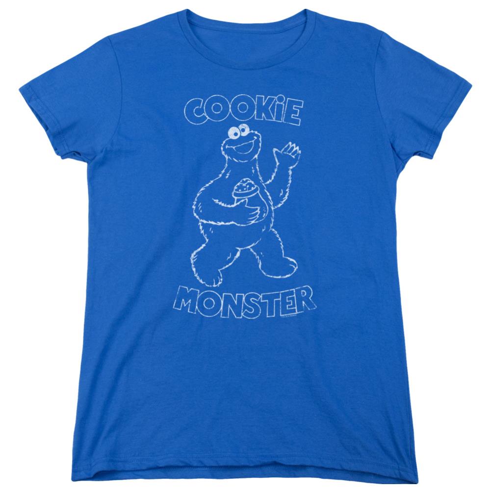 Sesame Street Simple Cookie Women's 18/1 Cotton Short-Sleeve T-Shirt
