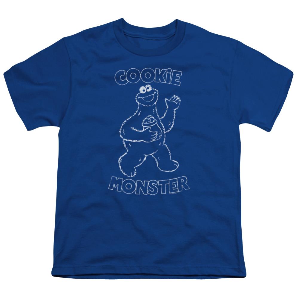 Sesame Street Simple Cookie Youth 18/1 100% Cotton Short-Sleeve T-Shirt