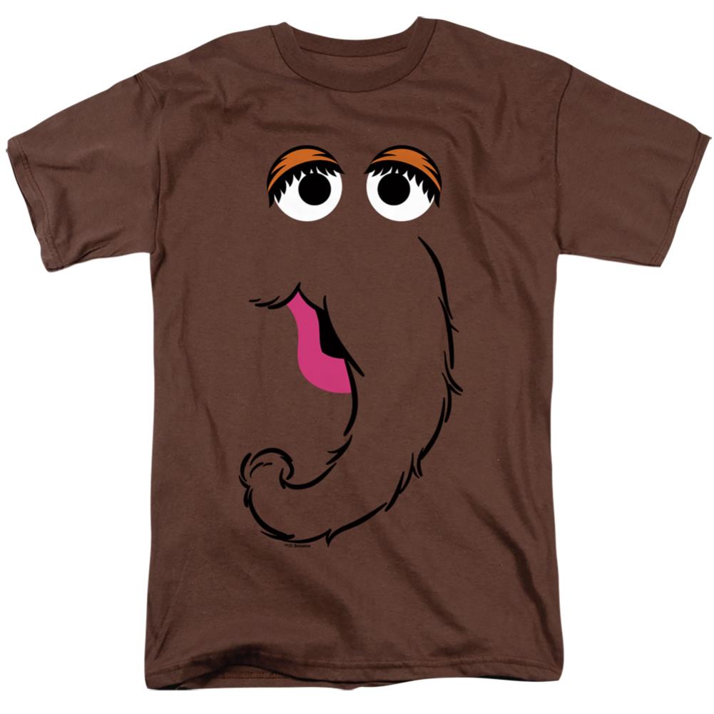 Sesame Street Snuffleupagus Face Men's 18/1 Cotton Short-Sleeve T-Shirt