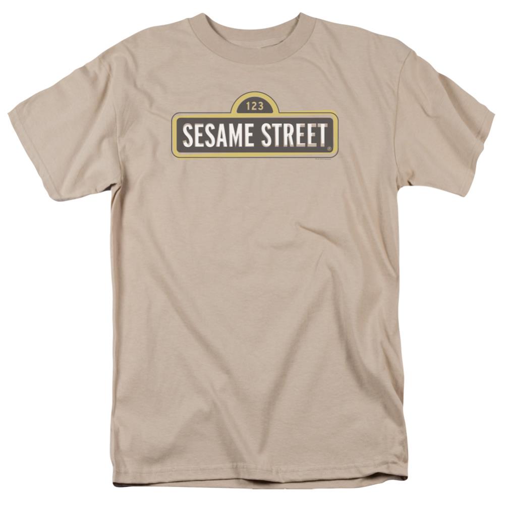 Sesame Street Tilted Logo Men's 18/1 Cotton Short-Sleeve T-Shirt