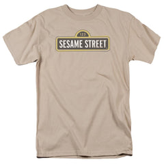 Sesame Street Tilted Logo Men's 18/1 Cotton Short-Sleeve T-Shirt