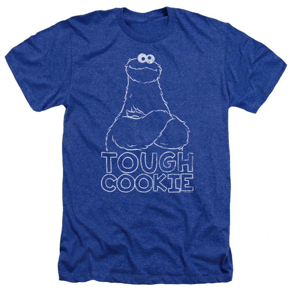 Sesame Street Touch Cookie Men's 30/1 Heather 60 40 Poly Short-Sleeve T-Shirt