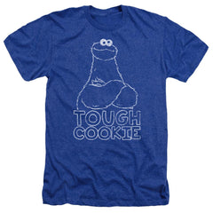Sesame Street Touch Cookie Men's 30/1 Heather 60 40 Poly Short-Sleeve T-Shirt