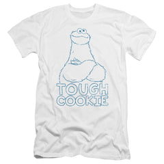 Sesame Street Tough Cookie Men's Ultra-Soft 30/1 Cotton Slim Short-Sleeve T-Shirt