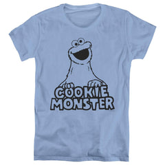 Sesame Street Vintage Cookie Monster Women's 18/1 Cotton Short-Sleeve T-Shirt