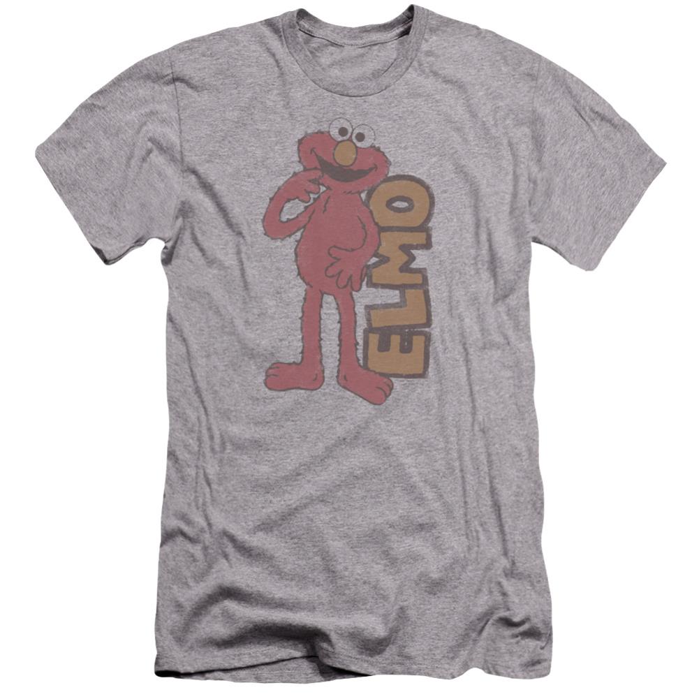 Sesame Street Vintage Elmo Men's Ultra-Soft 30/1 Cotton Slim Short-Sleeve T-Shirt