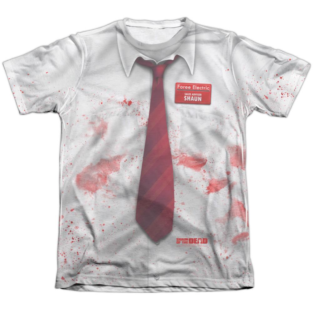 Shaun Of The Dead Bloody Shirt Men's Regular Fit Poly Cotton Short-Sleeve T-Shirt