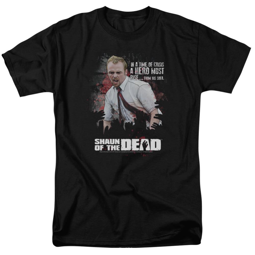 Shaun Of The Dead Hero Must Rise Men's 18/1 Cotton Short-Sleeve T-Shirt
