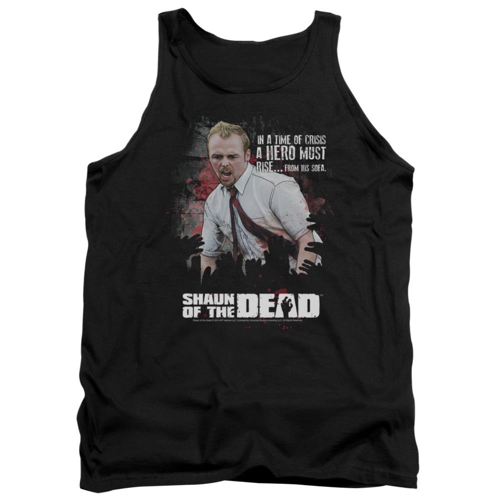 Shaun Of The Dead Hero Must Rise Men's 18/1 Cotton Tank Top