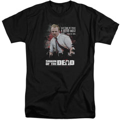 Shaun Of The Dead Hero Must Rise Men's 18/1 Tall Cotton Short-Sleeve T-Shirt