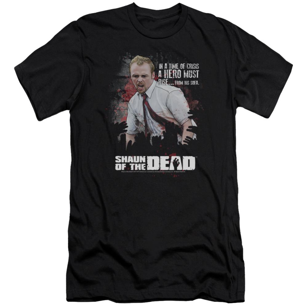 Shaun Of The Dead Hero Must Rise Men's Ultra-Soft 30/1 Cotton Slim Short-Sleeve T-Shirt
