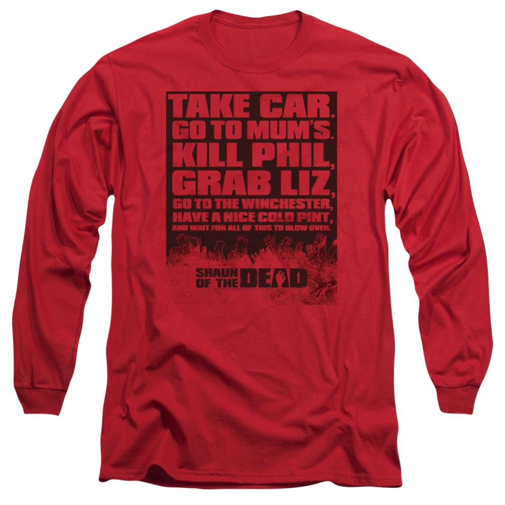Shaun Of The Dead List Men's 18/1 Cotton Long-Sleeve T-Shirt