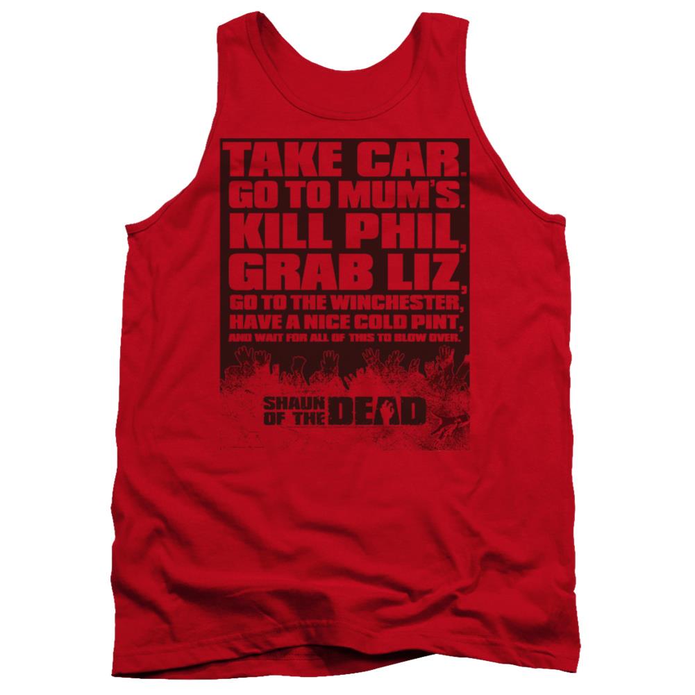 Shaun Of The Dead List Men's 18/1 Cotton Tank Top