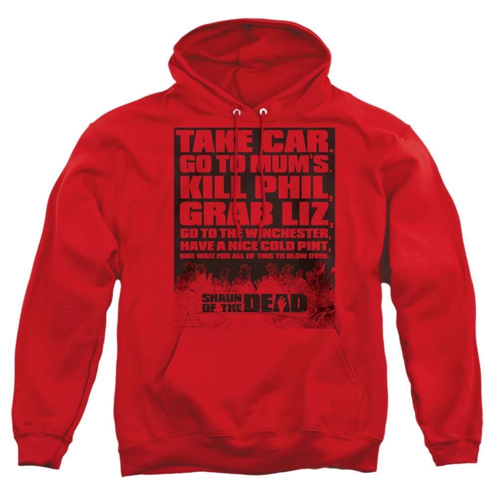 Shaun Of The Dead List Men's Pull-Over 75 25 Poly Hoodie