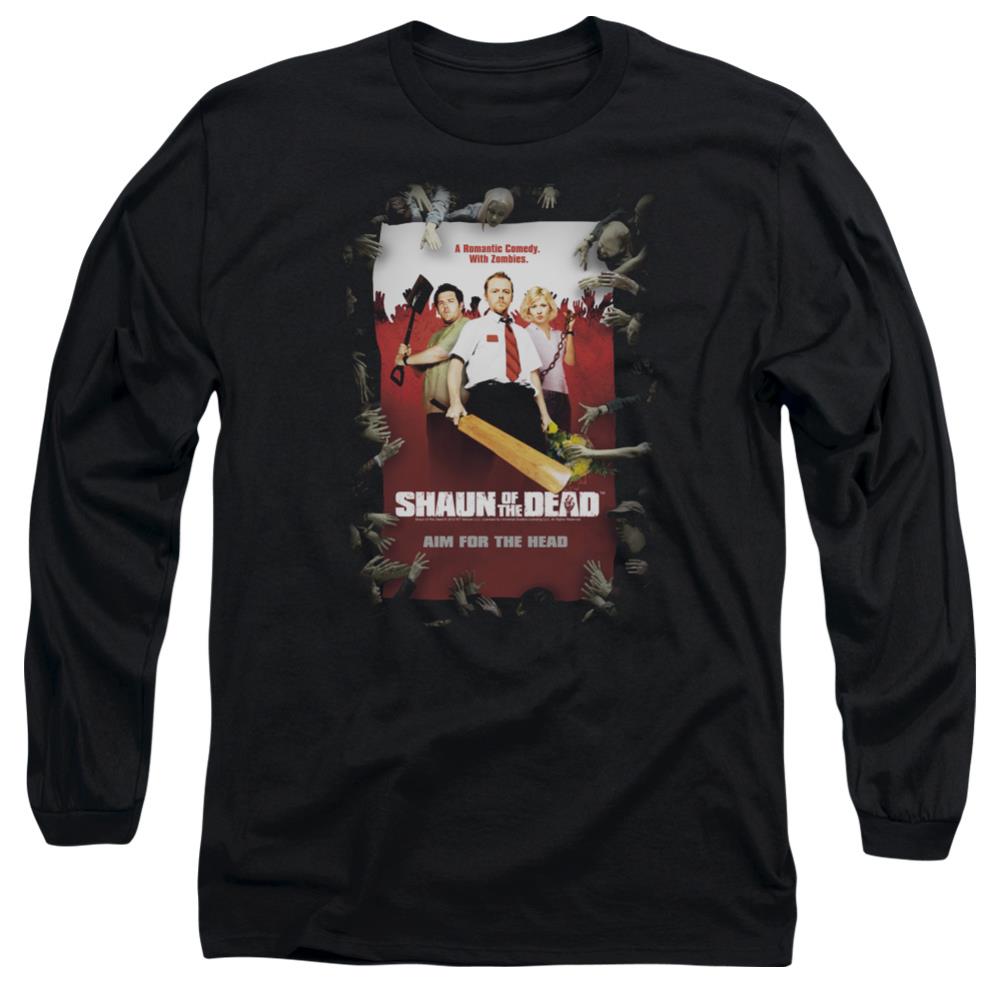 Shaun Of The Dead Poster Men's 18/1 Cotton Long-Sleeve T-Shirt