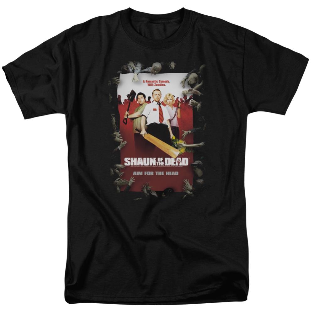 Shaun Of The Dead Poster Men's 18/1 Cotton Short-Sleeve T-Shirt