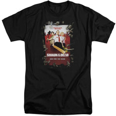 Shaun Of The Dead Poster Men's 18/1 Tall Cotton Short-Sleeve T-Shirt