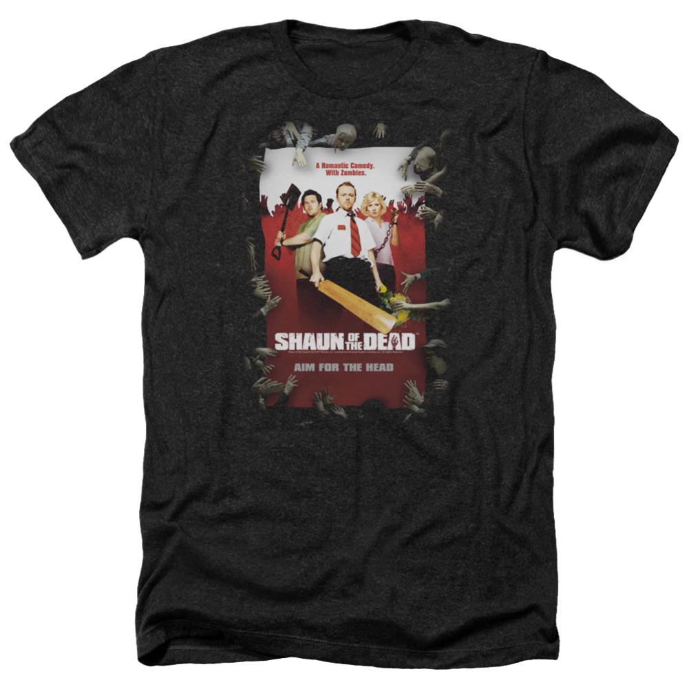 Shaun Of The Dead Poster Men's 30/1 Heather 60 40 Poly Short-Sleeve T-Shirt