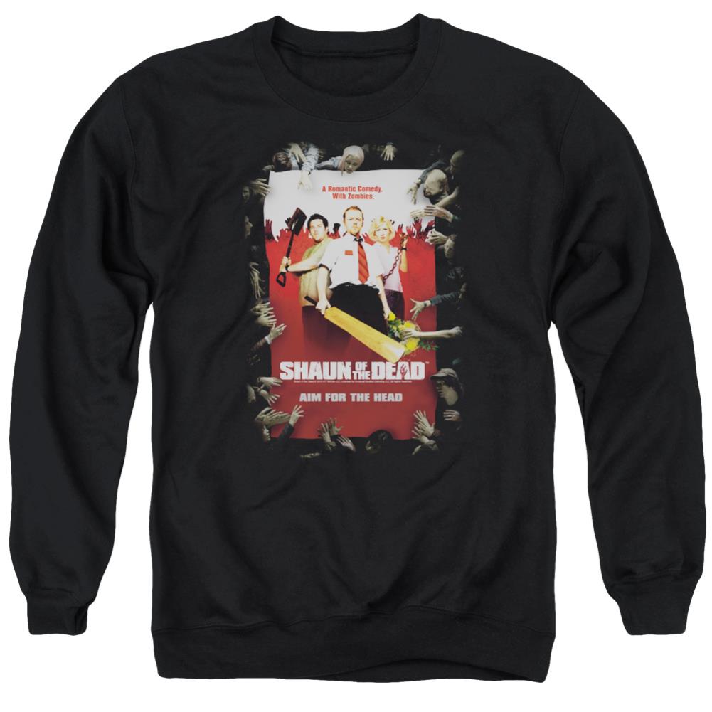 Shaun Of The Dead Poster Men's Crewneck 50 50 Poly Long-Sleeve T-Shirt