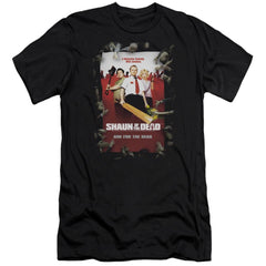 Shaun Of The Dead Poster Men's Ultra-Soft 30/1 Cotton Slim Short-Sleeve T-Shirt