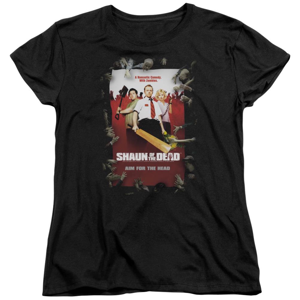 Shaun Of The Dead Poster Women's 18/1 Cotton Short-Sleeve T-Shirt