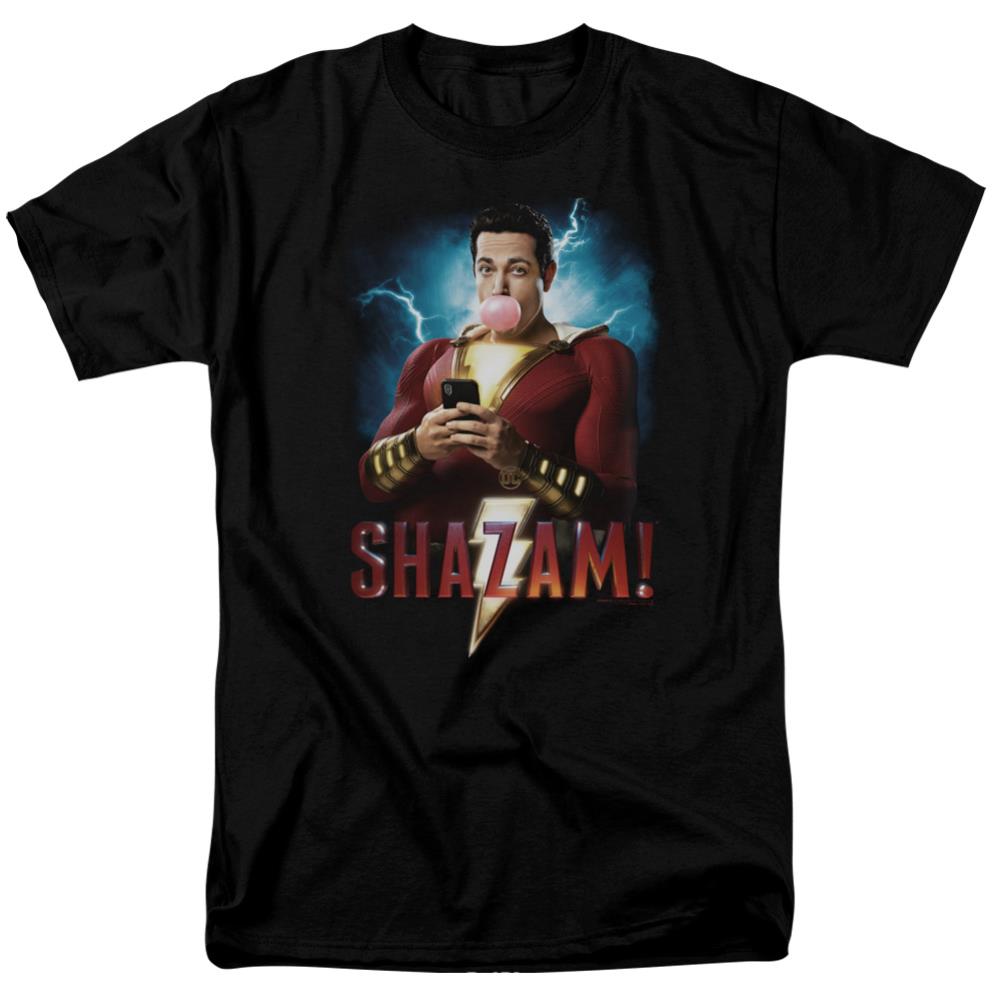 Shazam Movie Blowing Up Men's 18/1 Cotton SS T