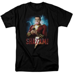 Shazam Movie Blowing Up Men's 18/1 Cotton SS T