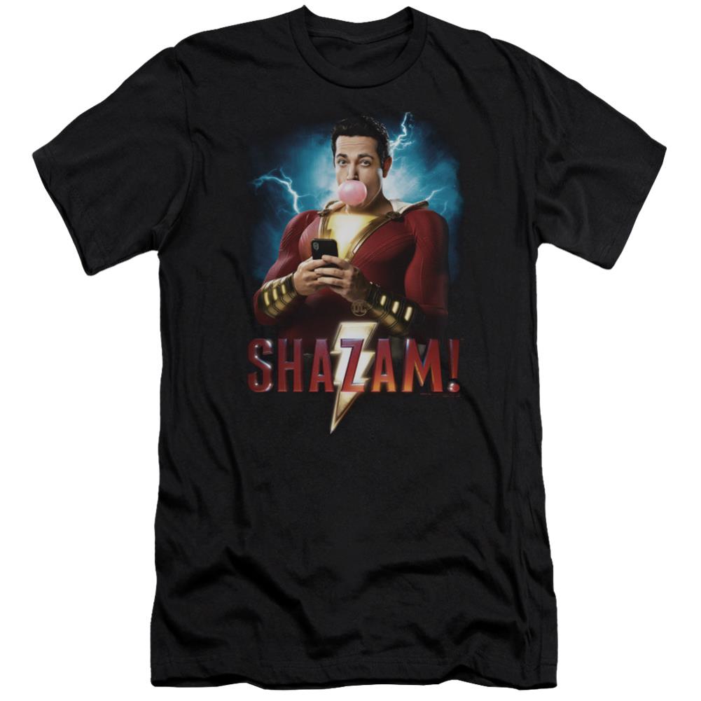 Shazam Movie Blowing Up Men's Ultra-Soft 30/1 Cotton Slim SS T