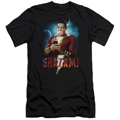 Shazam Movie Blowing Up Men's Ultra-Soft 30/1 Cotton Slim SS T