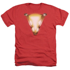 Shazam Movie Bolt Men's 30/1 Heather 60 40 Poly SS T