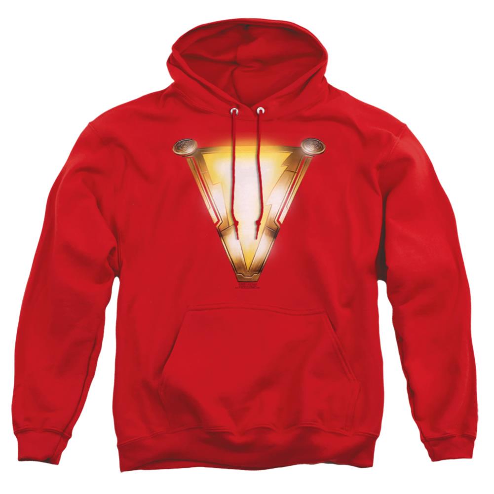 Shazam Movie Bolt Men's Pull-Over 75 25 Poly Hoodie