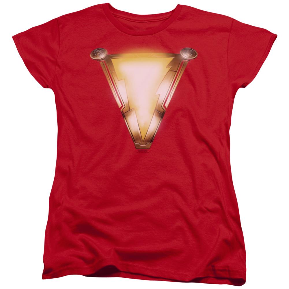 Shazam Movie Bolt Women's 18/1 Cotton SS T