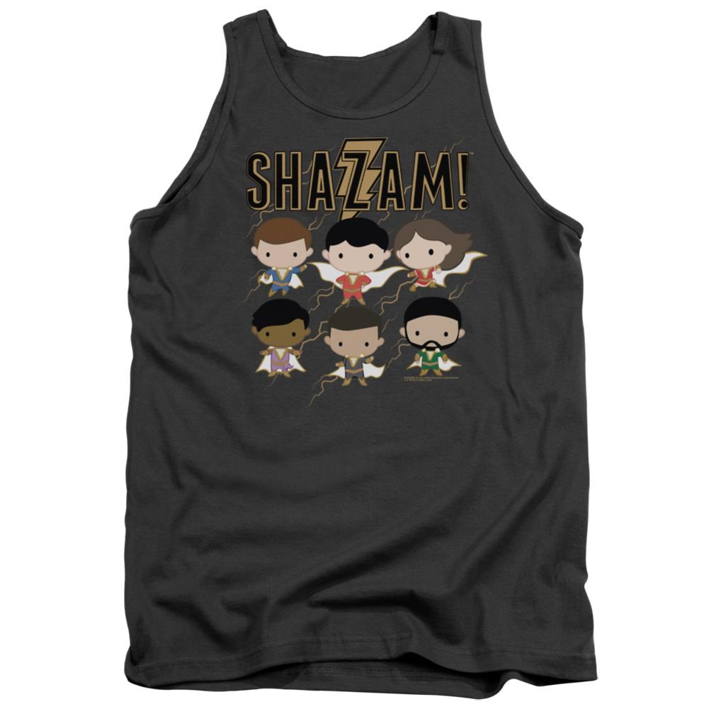 Shazam Movie Chibi Group Men's 18/1 Cotton Tank Top