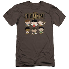 Shazam Movie Chibi Group Men's Ultra-Soft 30/1 Cotton Slim SS T