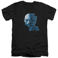 Shazam Movie Evil Sivana Men's 30/1 Cotton Slim V-Neck T