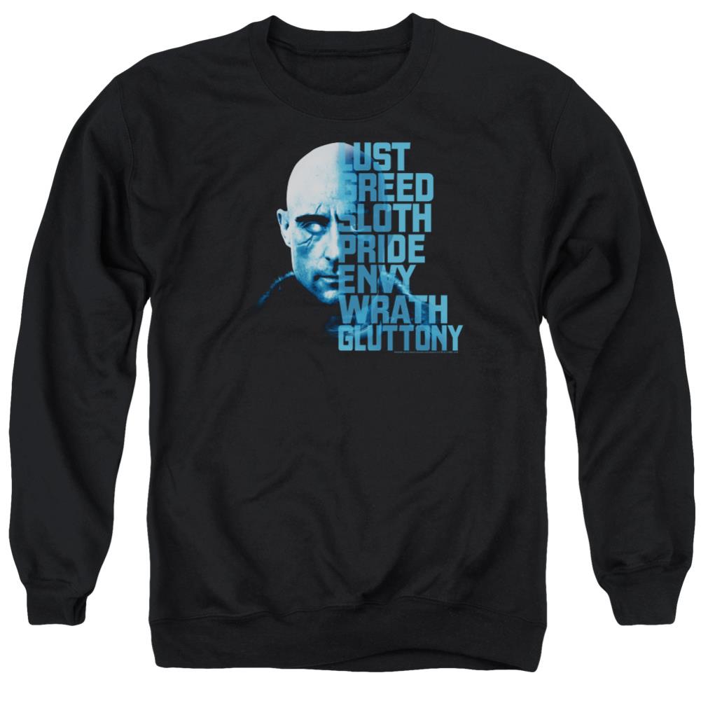 Shazam Movie Evil Sivana Men's Crewneck 50 50 Poly LS T