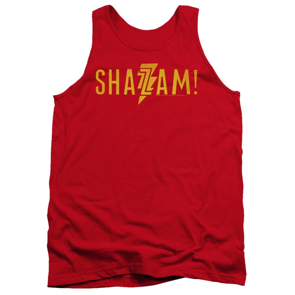 Shazam Movie Flat Logo Men's 18/1 Cotton Tank Top